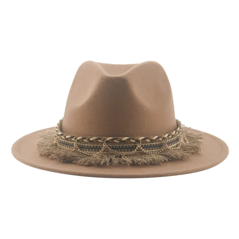 Fedora Hat Wool - Chapéus de cowboy chapéu fedora chapéu