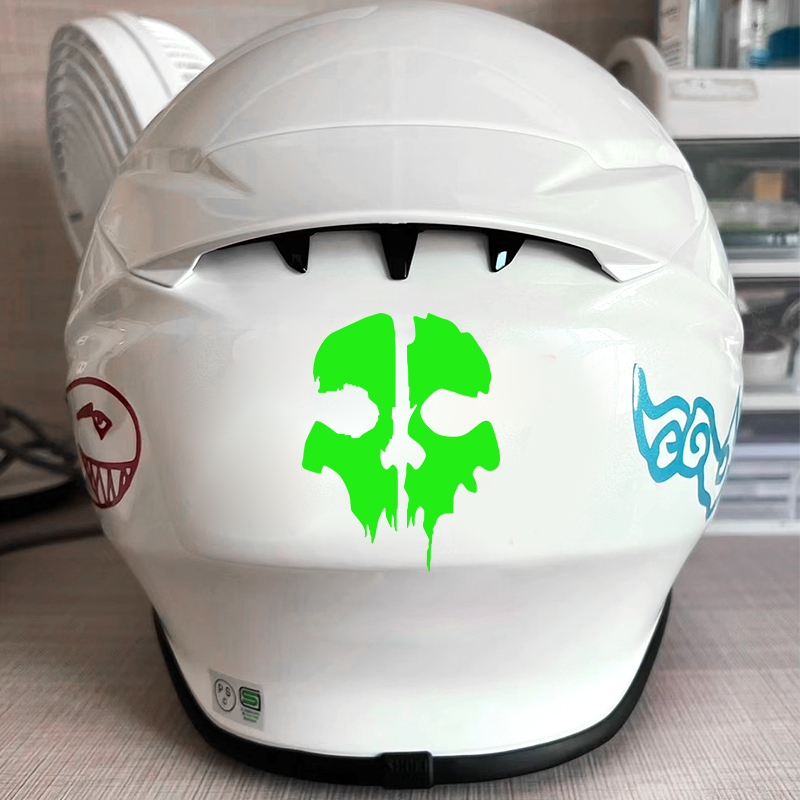 Crânio colorido adesivos da mo - Skull Cap Helmet Liner avaliação e preço