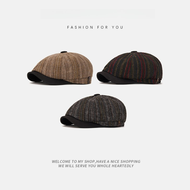 Boné Unissex Listrado de Lã Mi - Newsboy Cap Ivy avaliação e preço