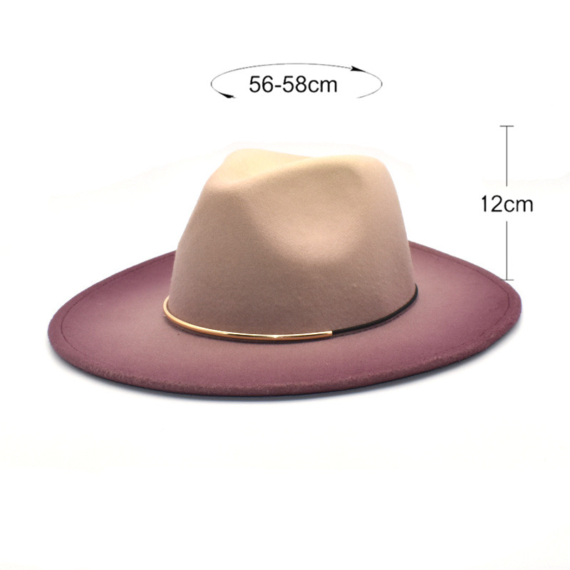 Gradiente de feltro aba grande - Fedora Hat Wool avaliação e preço