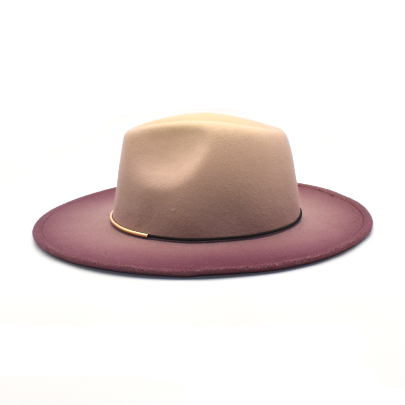 Gradiente de feltro aba grande - Fedora Hat Wool avaliação e preço