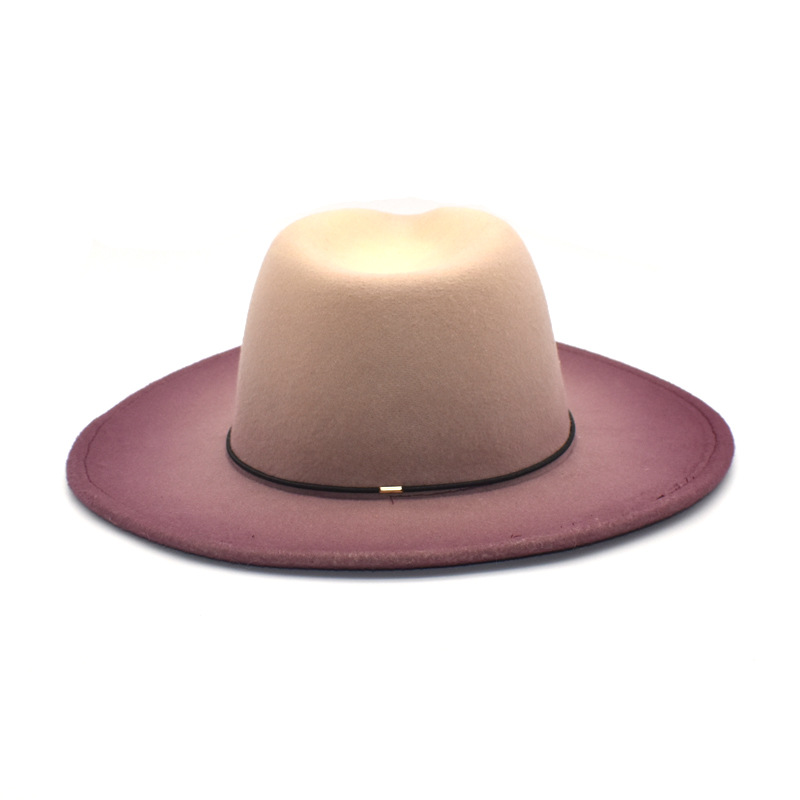 Gradiente de feltro aba grande - Fedora Hat Wool avaliação e preço
