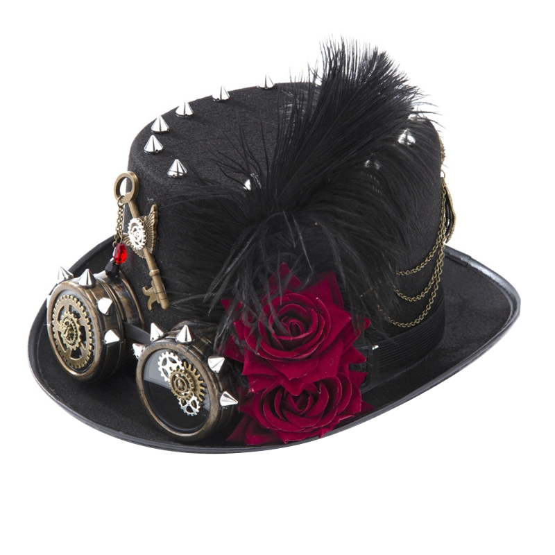Y166 Chapéu Vintage Steampunk  - Fedora Hat Wool avaliação e preço
